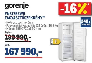 Gorenje - FN617EEW5 Fagyasztószekrény