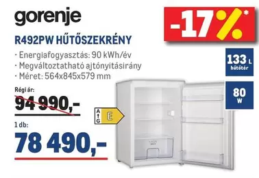 Gorenje - R492PW HŰTŐSZekrény
