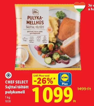 Sajttal töltött pulykamell