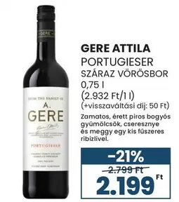 PORTUGIESER SZÁRAZ VÖRÖSBOR