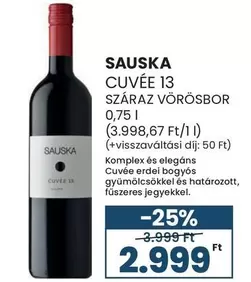 CUVÉE 13 SZÁRAZ VÖRÖSBOR