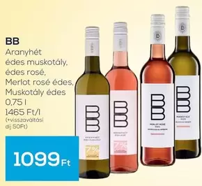 Aranyhét édes muskotály, édes rosé, Merlot rosé édes Muskotály édes