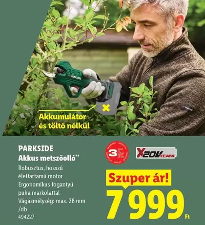 Akkus metszőolló