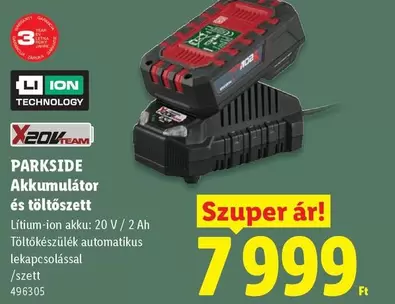 Akkumulátor és töltőszett