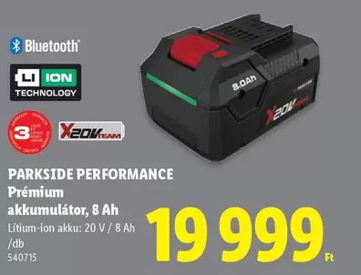 PARKSIDE PERFORMANCE Prémium akkumulátor, 8 Ah