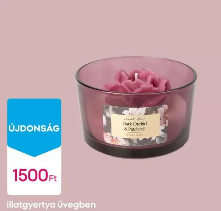 Dark Orchid & Patchouli scented candle in glass