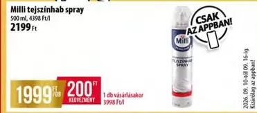 tejszínhab spray