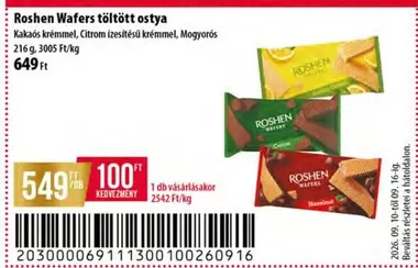 Roshen Wafers töltött ostya