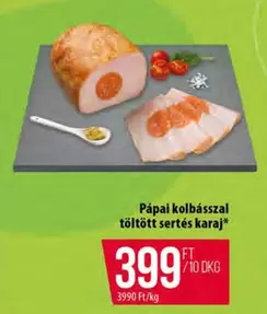 Pápai kolbásszal töltött sertés karaj