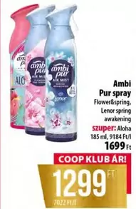 Ambi Pur spray Flower&spring, Lenor spring awakening