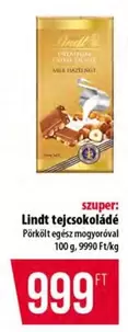 Lindt tejcsokoládé Pörkölt egész mogyoróval
