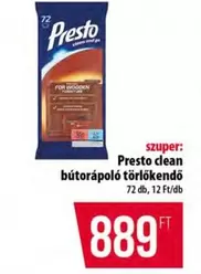Presto clean bútorápoló törlőkendő