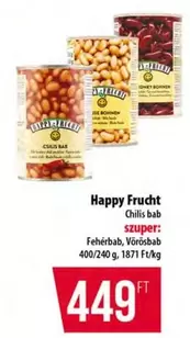 Happy Frucht Chilis bab / Fehérbab, Vörösbab