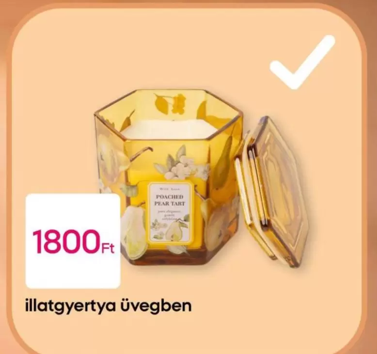 illatgyertya üvegben