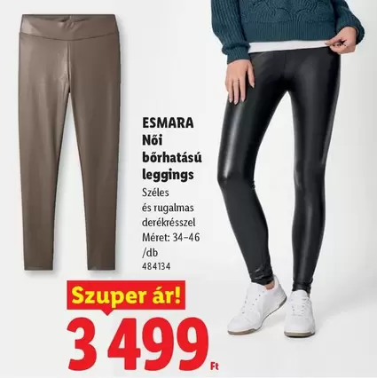 Női bőrtású leggings