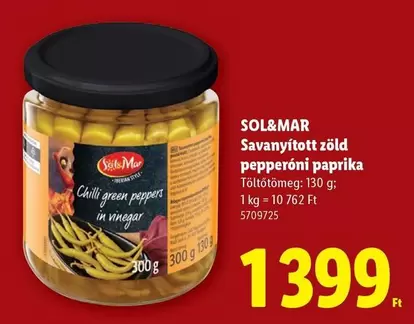 Paprika - Savanyított zöld pepperóni paprika