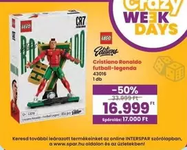 Lego - Cristiano Ronaldo futball-legenda 43016