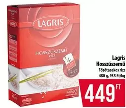 Hosszúszemű Főzötaskas Rízs