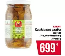 Paprika - Kofa Jalapeno paprika szeletelt