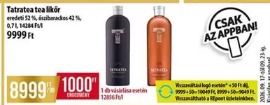 Tatrátéa tea likőr