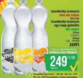 Szentkirályi ásványvíz mini abc szuper