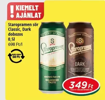 Staropramen sör Classic, Dark dobozos