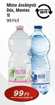 Mizse ásványvíz Dús, Mentes