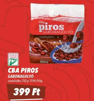 piros gabonagolyó csokoládés