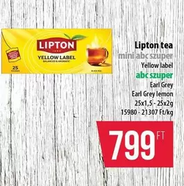 Yellow label abc szuper Earl Grey lemon