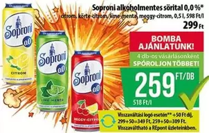 Soproni alkoholmentes sörital 0,0%