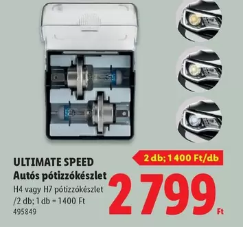 Speed - Autós pótizzókészlet H4 vagy H7 pótizzókészlet