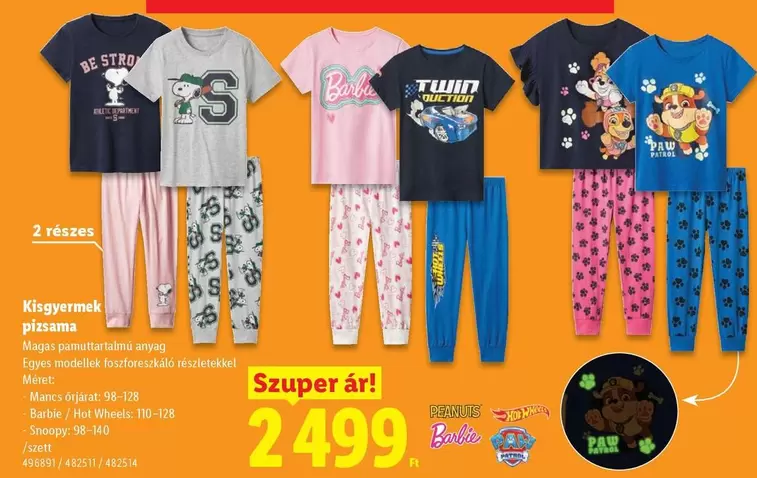 Barbie - Kislány pizsama 2 részes