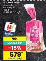 Pur Pur kenyér szeletelt