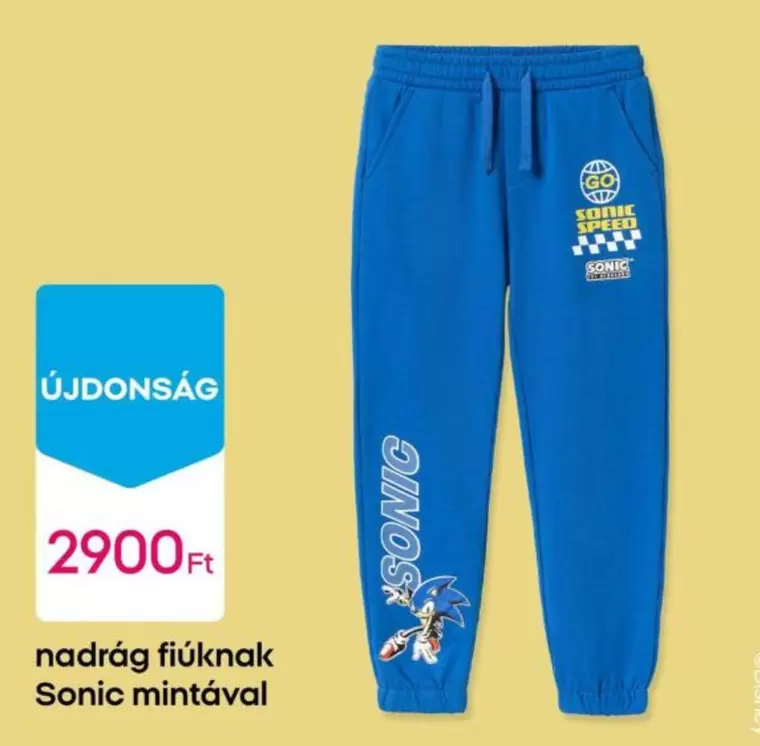 Sonic - nadrág fiúknak mintával