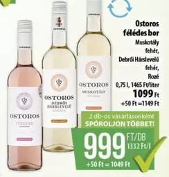 Ostoros félédes bor
