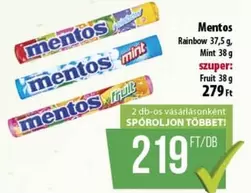 Mentos Rainbow, Mint, Fruit