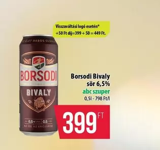 Bivaly sör 6,5%