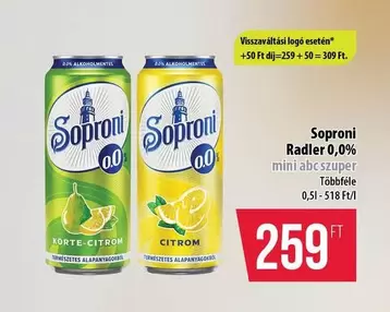 Radler 0.0% mini abc szuper