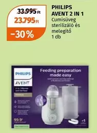 AVENT 2 IN 1 Cumisüveg sterilizáló és melegítő