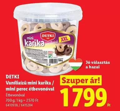 Xxl - Vaníliiafű mini karika / mini perec étbevonóval