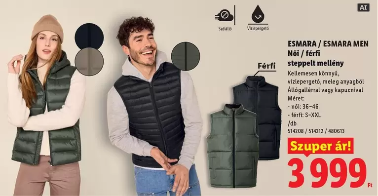Xxl - Női / férfi steppelt mellény