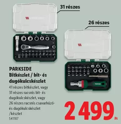 Bitkészlet / bit- és dugókulcs készlet