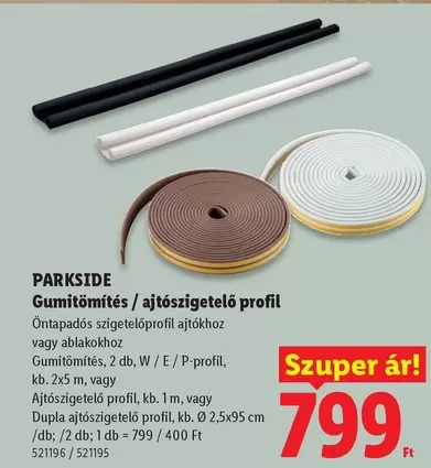 Gumitömítés / ajtószigetelő profil