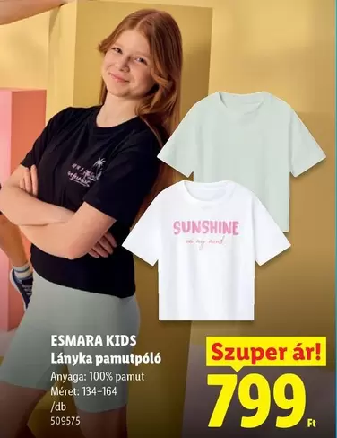 Lányka pamutpóló