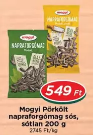 Pörkölt napraforgómag sós, sótlan