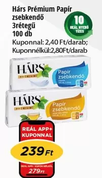 Prémium Papír zsebkendő