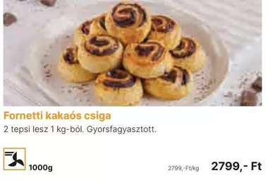 Fornetti kakaós csiga