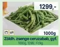 Zöldbab, gyufaszál vágott