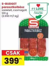 paraszktkolbász szeletelt, csomagolt