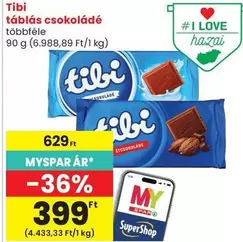 táblás csokoládé többféle
